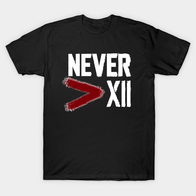 Never More Than 12 T-Shirt by HoustonProductions1